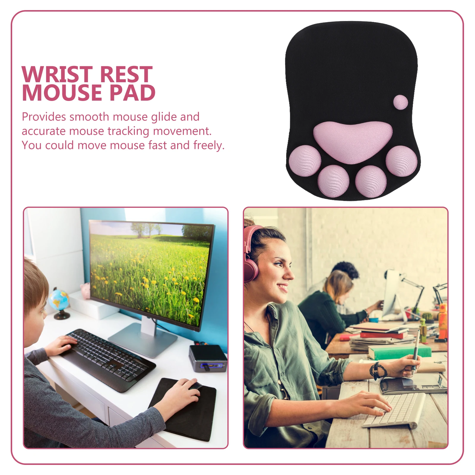 Mouse Wrist Pillow Non-skid Pad for Desk Game Table Gaming Cat Paw Office Polyester Kawaii
Mouse Wrist Pillow Non-skid Pad for Desk Game Table Gaming Cat Paw Office Polyester Kawaii