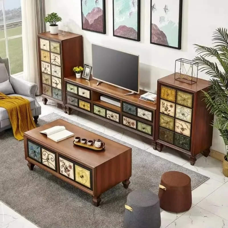 American solid wood TV cabinet wholesale antique TV stand household high-quality hand-painted TV cabinet
American solid wood TV cabinet wholesale antique TV stand household high-quality hand-painted TV cabinet