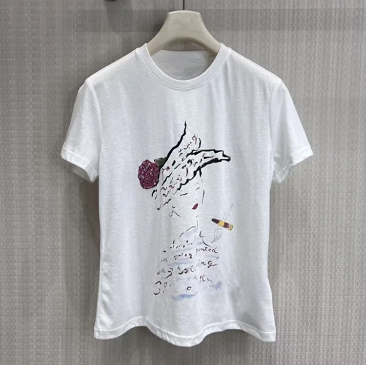 Customization European women's clothing - new summer styles for 2026 Round-neck short-sleeved cartoon sequin shirts T-shirt
Customization European women's clothing - new summer styles for 2026 Round-neck short-sleeved cartoon sequin shirts T-shirt