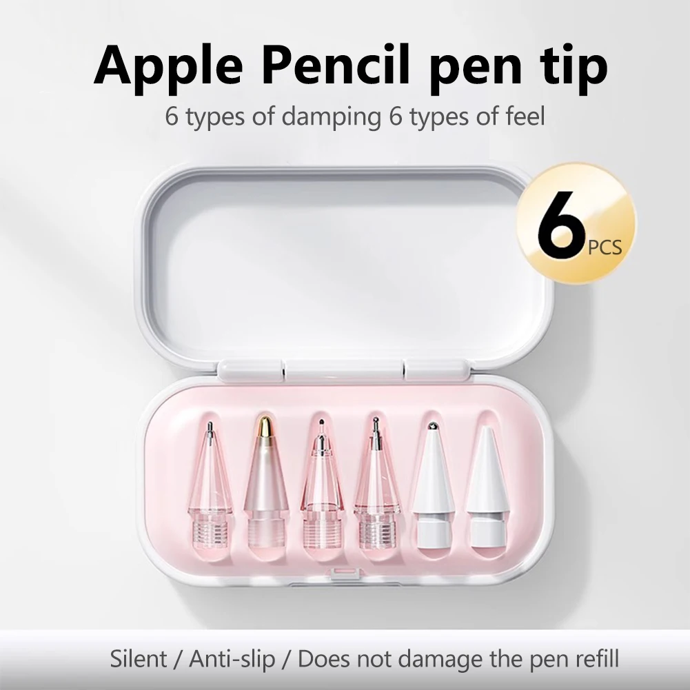 4/6 Pcs Replacement Pencil Tips for Apple Pencil 1 2 3 Apple Pencil Pro HB iPad Stylus Pen Touch Screen Tablet Pen Nib
4/6 Pcs Replacement Pencil Tips for Apple Pencil 1 2 3 Apple Pencil Pro HB iPad Stylus Pen Touch Screen Tablet Pen Nib