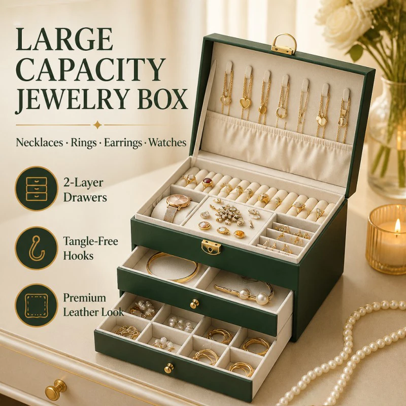 Jewelry Box Multifunctional Jewelry Box with Lock Leather Jewelry Storage Box Earring Jewelry Box Earring Storage Box Storage
Jewelry Box Multifunctional Jewelry Box with Lock Leather Jewelry Storage Box Earring Jewelry Box Earring Storage Box Storage