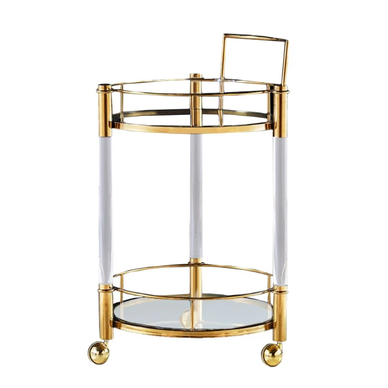 Light luxury modern trolley acrylic round dining car stainless steel wine cart hotel beauty salon
Light luxury modern trolley acrylic round dining car stainless steel wine cart hotel beauty salon