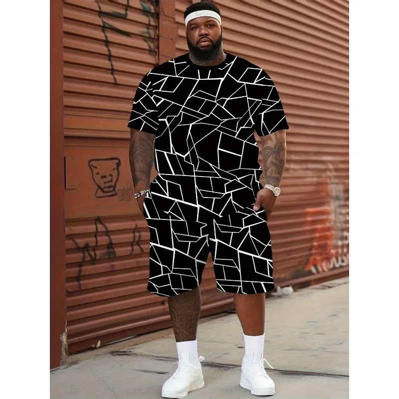 2025 Men's Casual 3D Digital Printed 2-piece Set Summer Short Sleeve Round Neck T-shirt Sports Shorts Outdoor Wear
2025 Men's Casual 3D Digital Printed 2-piece Set Summer Short Sleeve Round Neck T-shirt Sports Shorts Outdoor Wear