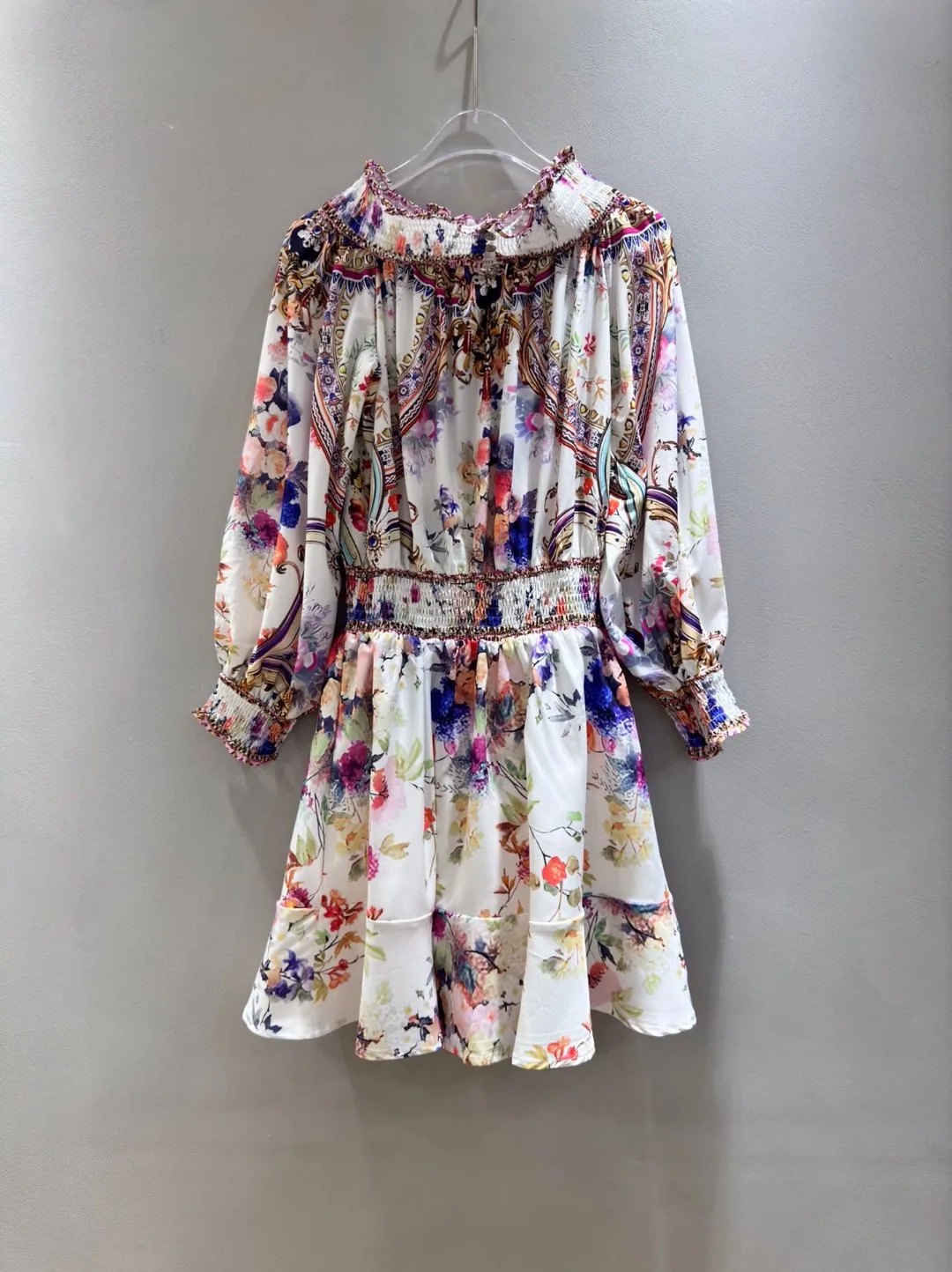 2024 Summer New Women's Wear Sweet and Sexy Off the Shoulder Print Waist Wrapped Long Sleeve Short Dress 0430
2024 Summer New Women's Wear Sweet and Sexy Off the Shoulder Print Waist Wrapped Long Sleeve Short Dress 0430