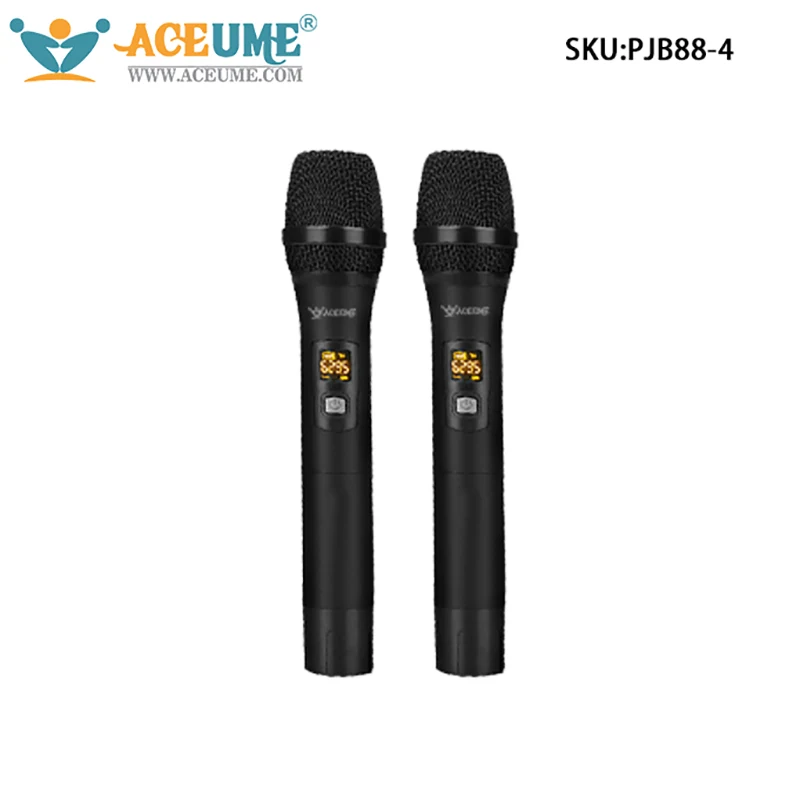 Беспроводной микрофон для караоке, Bluetooth, UHF, двойной профессиональный динамический ручной металлический микрофон, система Inalambricos, PJB88-4
Беспроводной микрофон для караоке, Bluetooth, UHF, двойной профессиональный динамический ручной металлический микрофон, система Inalambricos, PJB88-4