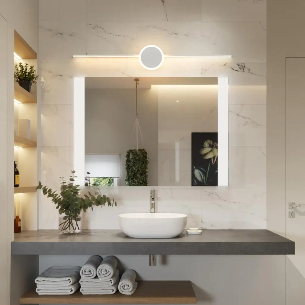 NEO Gleam led mirror bathroom Light Mirror wall lamps 19W-27W AC110-265V Modern led mirror for bathroom Wall Mount Light Fixture
NEO Gleam led mirror bathroom Light Mirror wall lamps 19W-27W AC110-265V Modern led mirror for bathroom Wall Mount Light Fixture