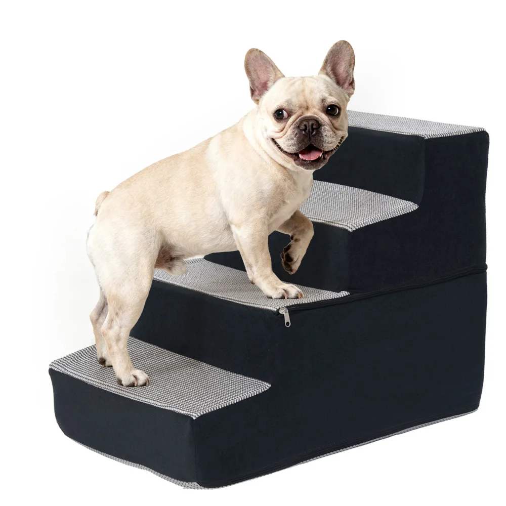 4-Step Non-Slip Pet Stairs for Small-Medium Pets,18"H HD Foam,Bed/Couch,Grey15x24x18
4-Step Non-Slip Pet Stairs for Small-Medium Pets,18"H HD Foam,Bed/Couch,Grey15x24x18