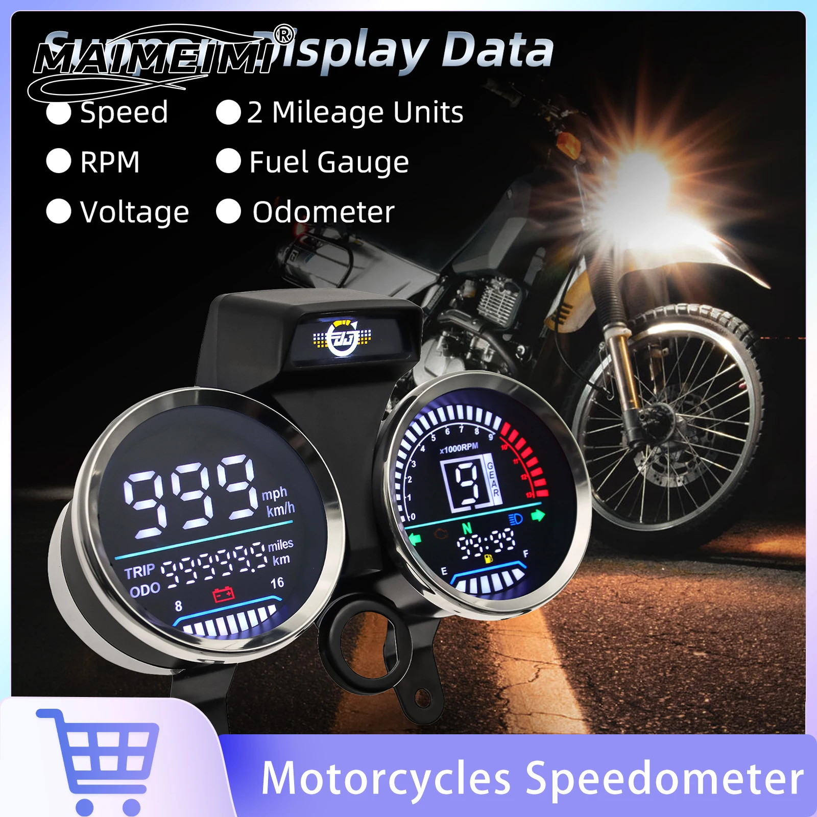 LED Digital Motorcycle Speedometer RPM Dashboard For Suzuki GN125/150 Digital Odometer Speed Gauge Gear Clock Fuel Gauge
LED Digital Motorcycle Speedometer RPM Dashboard For Suzuki GN125/150 Digital Odometer Speed Gauge Gear Clock Fuel Gauge