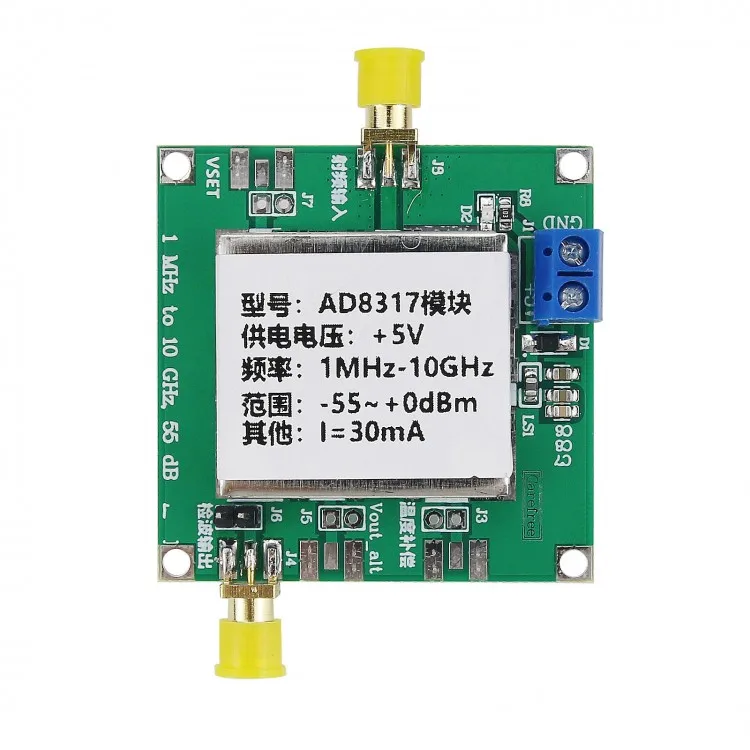 1-10000MHz AD8317 Module RF Power Meter RF Power Detector Logarithmic Detector Power Detection
1-10000MHz AD8317 Module RF Power Meter RF Power Detector Logarithmic Detector Power Detection