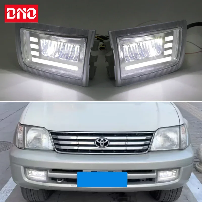 Car LED 12V Daylights For Toyota Prado LC90 1996 - 2002 Yellow Turn Signal Daytime Running Headlamps Auto Driving Lamp Foglamps
Car LED 12V Daylights For Toyota Prado LC90 1996 - 2002 Yellow Turn Signal Daytime Running Headlamps Auto Driving Lamp Foglamps