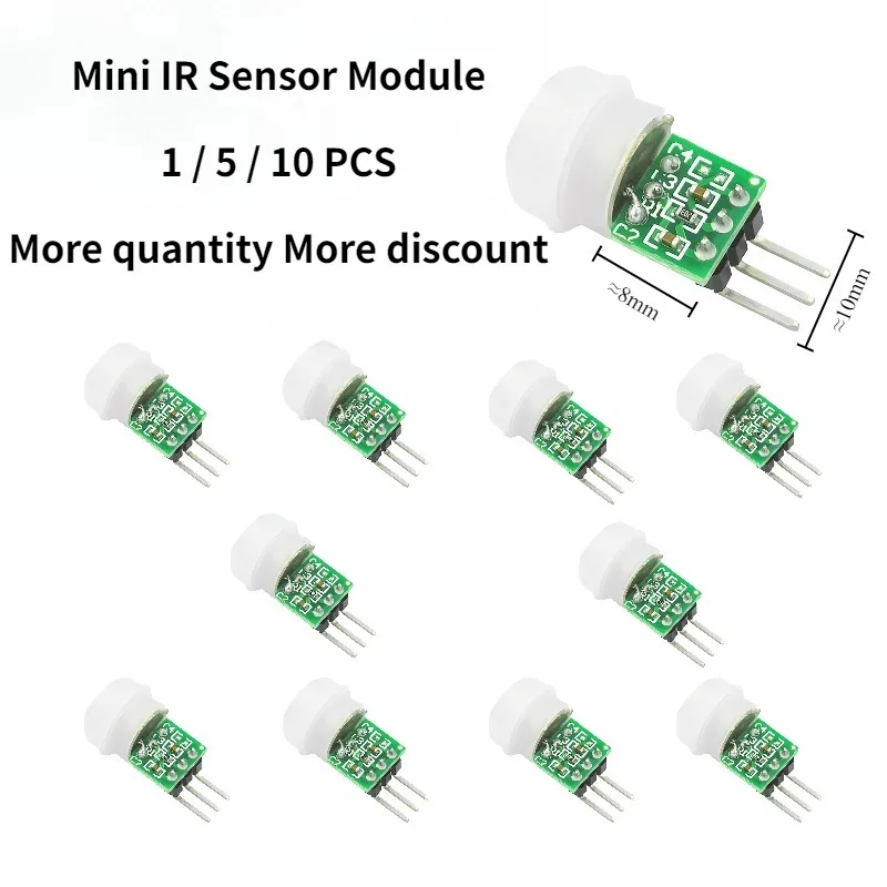 1-10PCS Mini IR Pyroelectric Infrared PIR Motion Human Sensor Automatic Detector Module AM312 Sensor DC 2.7 to 12V
1-10PCS Mini IR Pyroelectric Infrared PIR Motion Human Sensor Automatic Detector Module AM312 Sensor DC 2.7 to 12V