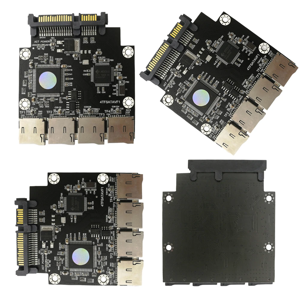 4-портовый адаптер SD-SATA для самостоятельного изготовления SSD-накопителей 2,5 дюйма, стабильная передача данных, для материнских плат компьютеров и жестких дисков
4-портовый адаптер SD-SATA для самостоятельного изготовления SSD-накопителей 2,5 дюйма, стабильная передача данных, для материнских плат компьютеров и жестких дисков