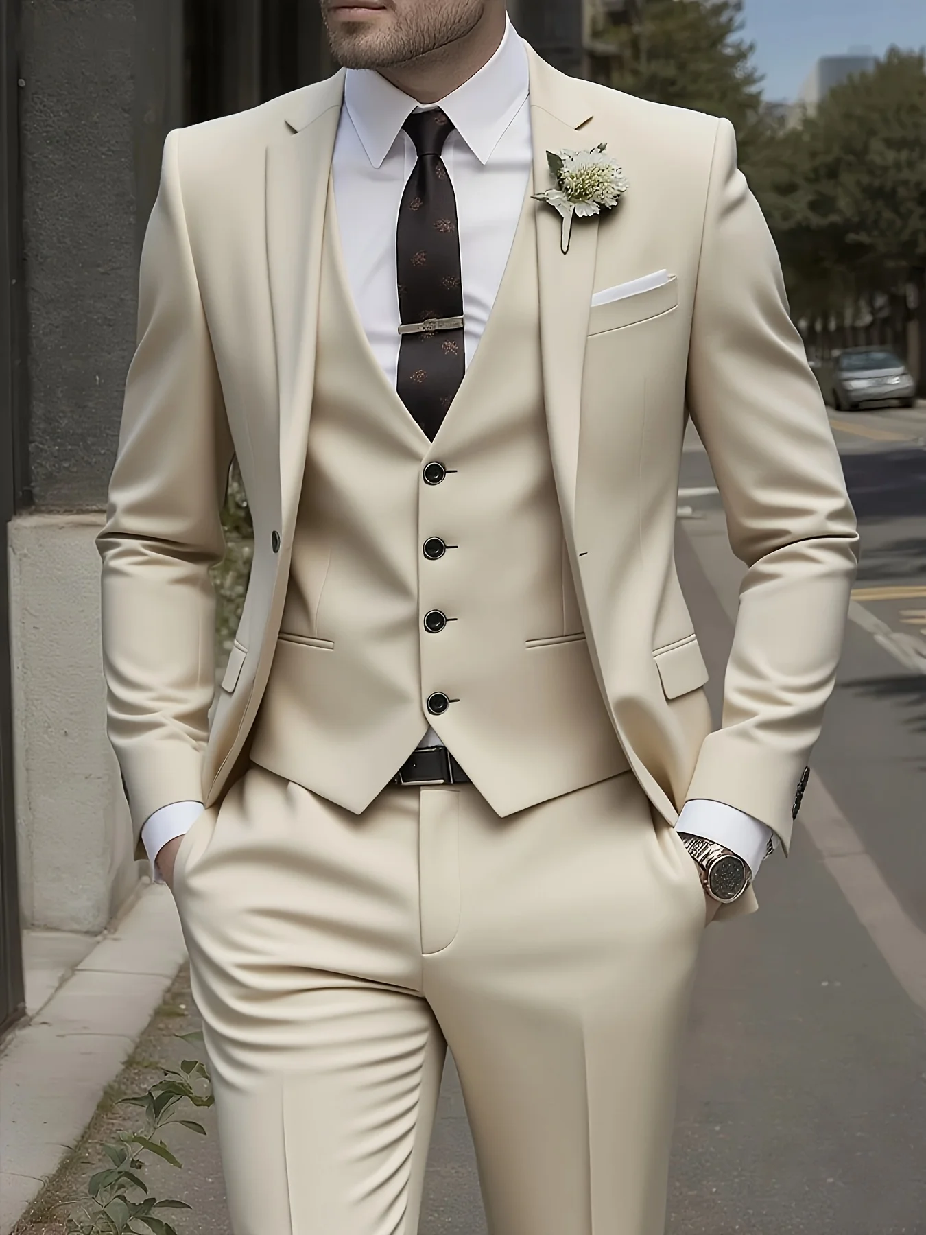 Мужской костюм-тройка, зеленый с отложным воротником, большой размер, брюки, галстук, свадебный наряд, жилет, рабочая форма, праздничный подарок.
Мужской костюм-тройка, зеленый с отложным воротником, большой размер, брюки, галстук, свадебный наряд, жилет, рабочая форма, праздничный подарок.