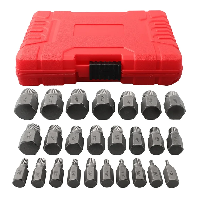 A93Z Effective Hex Screw Extractor Set 25 Piece Bolt Remover Kit For Quick And Easy Removal Of Stripped And Damaged Screws
A93Z Effective Hex Screw Extractor Set 25 Piece Bolt Remover Kit For Quick And Easy Removal Of Stripped And Damaged Screws