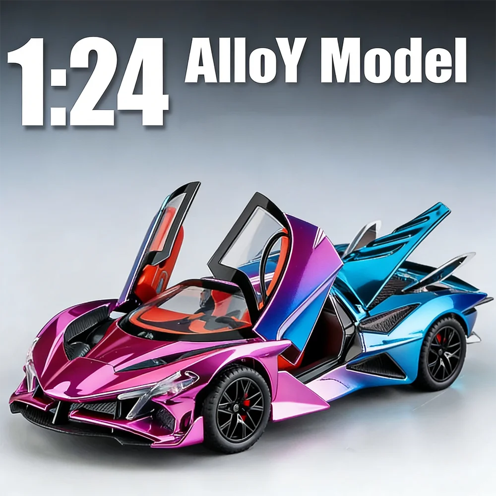 Масштабная модель суперкара Apollo Evo IE 1:24, металлический корпус, звук и свет, открывающиеся двери-ножницы, миниатюрная машинка, настольное украшение
Масштабная модель суперкара Apollo Evo IE 1:24, металлический корпус, звук и свет, открывающиеся двери-ножницы, миниатюрная машинка, настольное украшение