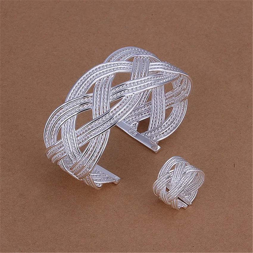 Retro geometric design 925 sterling silver woven mesh bracelet ring for women's bracelet fashion charm jewelry Christmas gift
Retro geometric design 925 sterling silver woven mesh bracelet ring for women's bracelet fashion charm jewelry Christmas gift