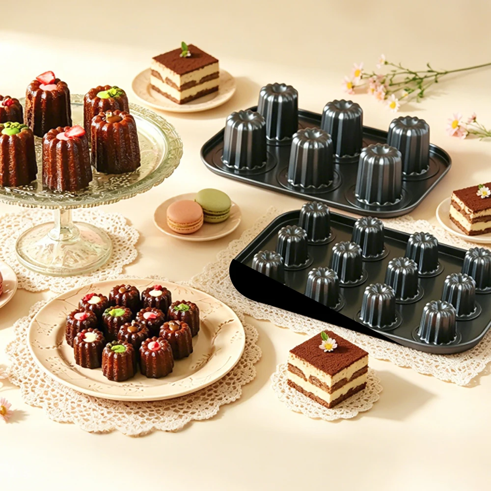 Non-stick Cannele Baking Mold Carbon Steel 6/12 Cup Muffin Cupcake Baking Tray DIY Mini Cake Oven Safe Kitchen Baking Tool
Non-stick Cannele Baking Mold Carbon Steel 6/12 Cup Muffin Cupcake Baking Tray DIY Mini Cake Oven Safe Kitchen Baking Tool