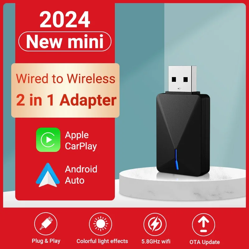 Carplay Adapter Android Auto 2in 1 Smart Dongle 2024 5G WIFI For iphone Android Phone For Volvo Benz Mg Kia Chery VW Bmw Audi
Carplay Adapter Android Auto 2in 1 Smart Dongle 2024 5G WIFI For iphone Android Phone For Volvo Benz Mg Kia Chery VW Bmw Audi