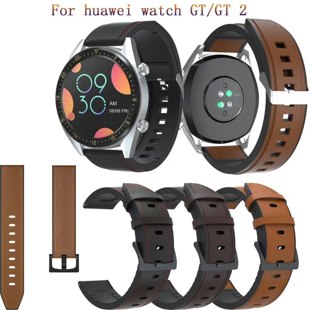 22mm Leather+Silicone fashion watch strap For huawei watch GT/GT 2/2 Pro sport band For Samsung Galaxy 46mm / Gear S3 wrist band
22mm Leather+Silicone fashion watch strap For huawei watch GT/GT 2/2 Pro sport band For Samsung Galaxy 46mm / Gear S3 wrist band