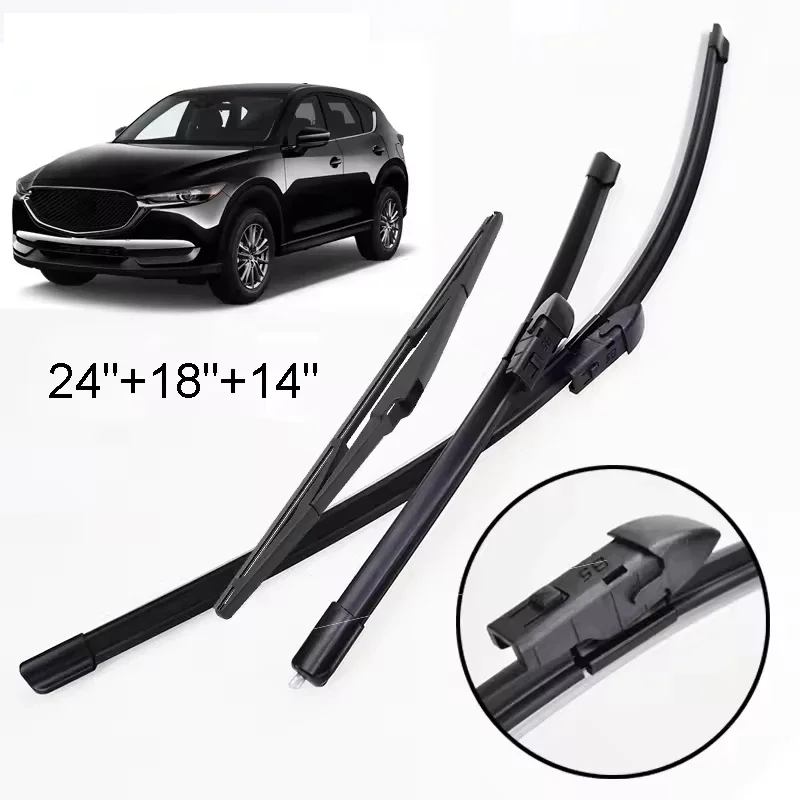Wiper Front & Rear Wiper Blades Set For Mazda CX-5 KF 2017-2023 Windshield Windscreen Tailgate Window Brushes 24"18"14"
Wiper Front & Rear Wiper Blades Set For Mazda CX-5 KF 2017-2023 Windshield Windscreen Tailgate Window Brushes 24"18"14"