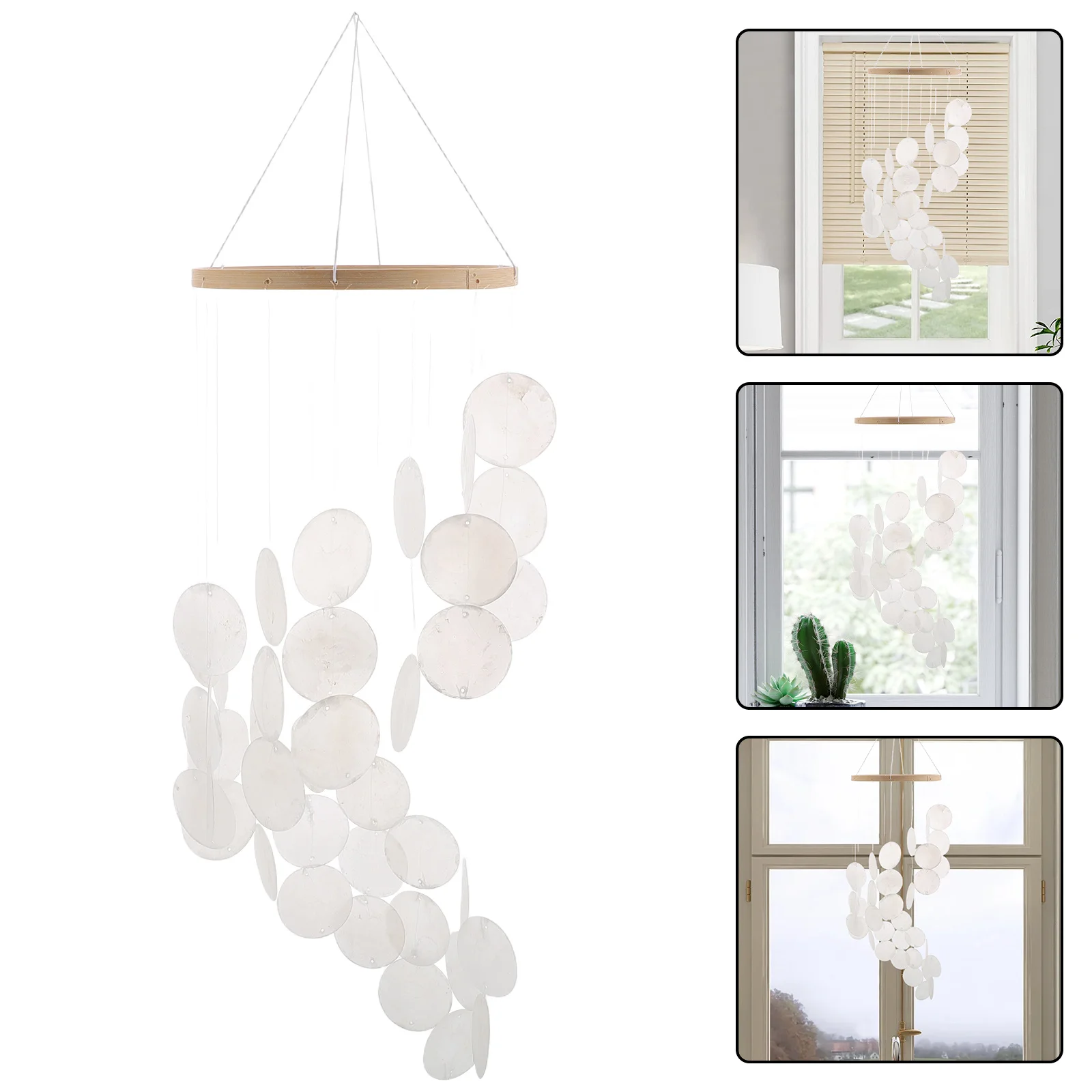 Natural Shell Wind Chimes Hanging Ornament Stylish Wind Bell Decorative Hanging Decor for Patio Living Room Balcony Outdoor
Natural Shell Wind Chimes Hanging Ornament Stylish Wind Bell Decorative Hanging Decor for Patio Living Room Balcony Outdoor