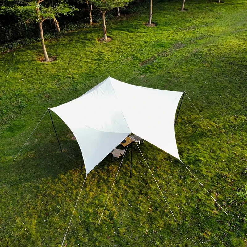 150D Sun Shelter Tent Tarp 440*450cm Oxford Fabric Black PU Coating 5000mm W/RUPF50+ for 6-8 People Carry Bag One Bedroom
150D Sun Shelter Tent Tarp 440*450cm Oxford Fabric Black PU Coating 5000mm W/RUPF50+ for 6-8 People Carry Bag One Bedroom