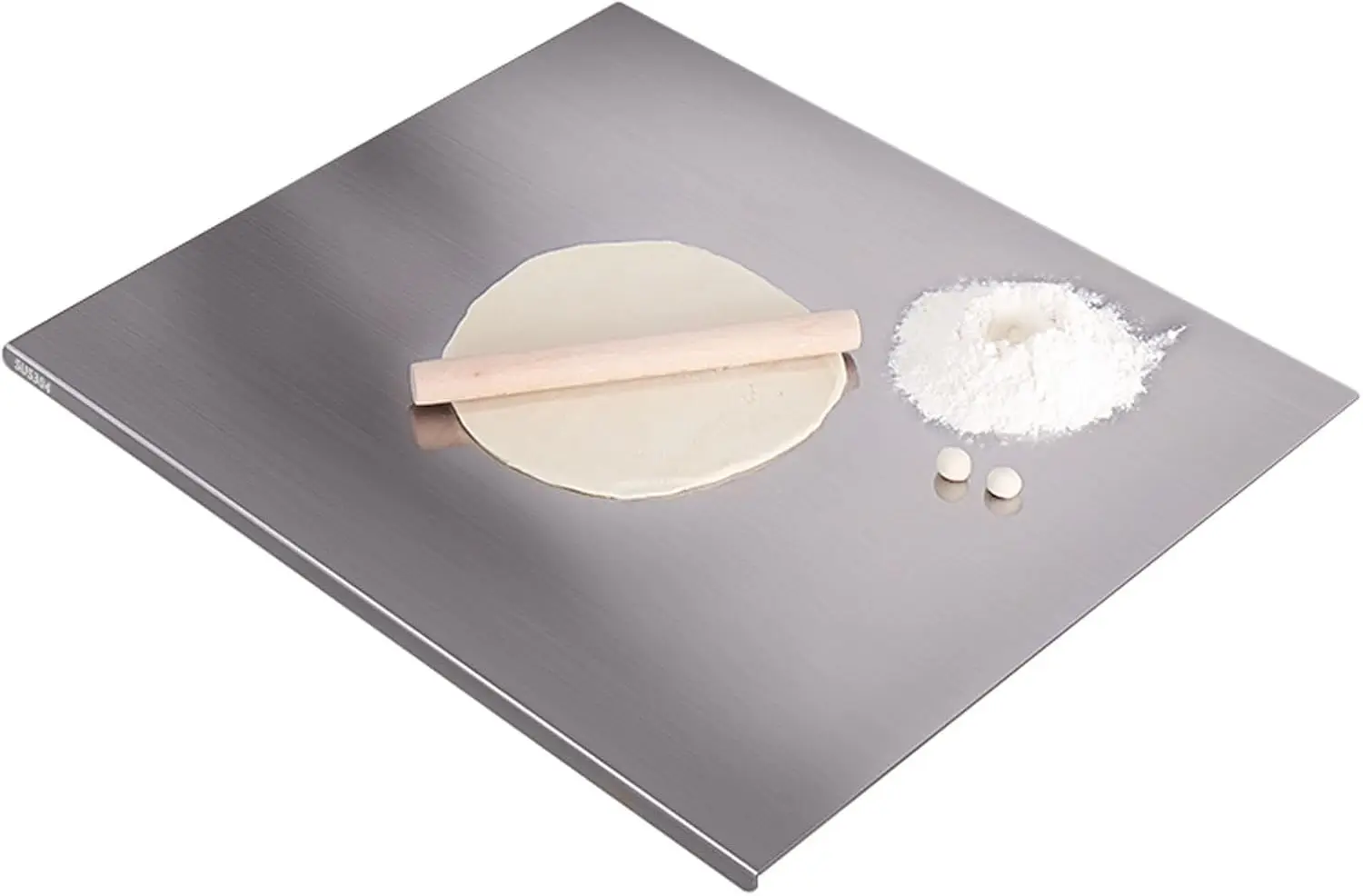 304 Stainless Steel Cutting Board, Double-Sided, Anti-Skid, 15.7x19.6x0.06"
304 Stainless Steel Cutting Board, Double-Sided, Anti-Skid, 15.7x19.6x0.06"