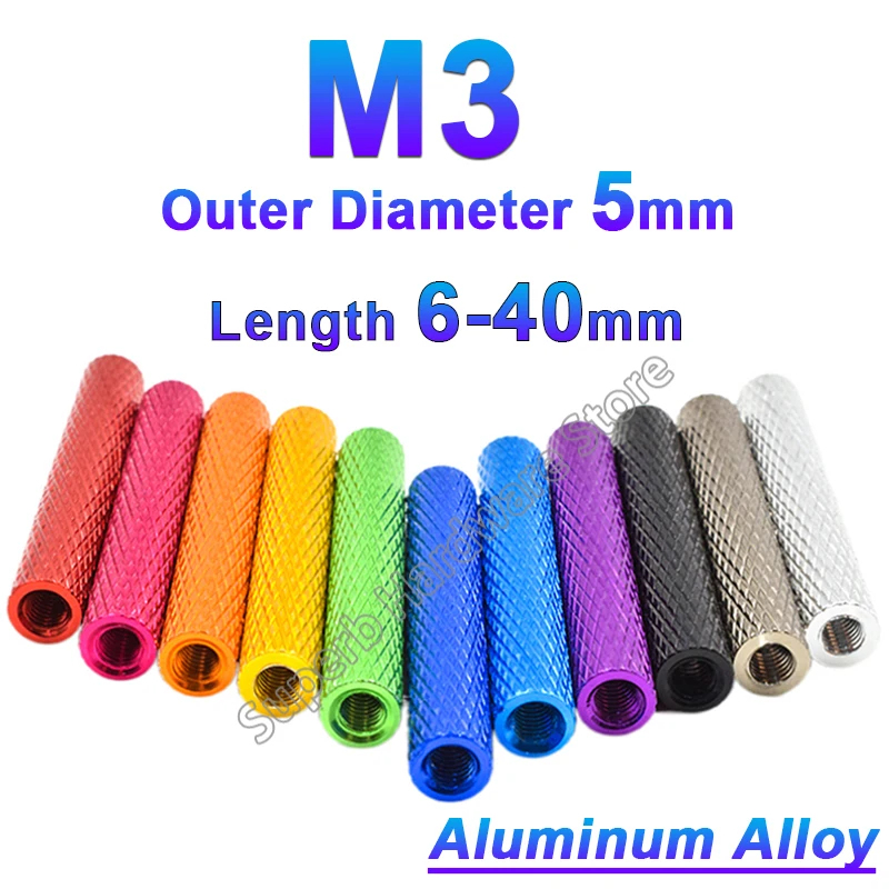 1Pc M3 Colourful Knurled Aluminum Standoff Spacer Coupling Column Rods m3x6/10/15/20/25/28/30/35/40mm for Drone Aircraft Model
1Pc M3 Colourful Knurled Aluminum Standoff Spacer Coupling Column Rods m3x6/10/15/20/25/28/30/35/40mm for Drone Aircraft Model