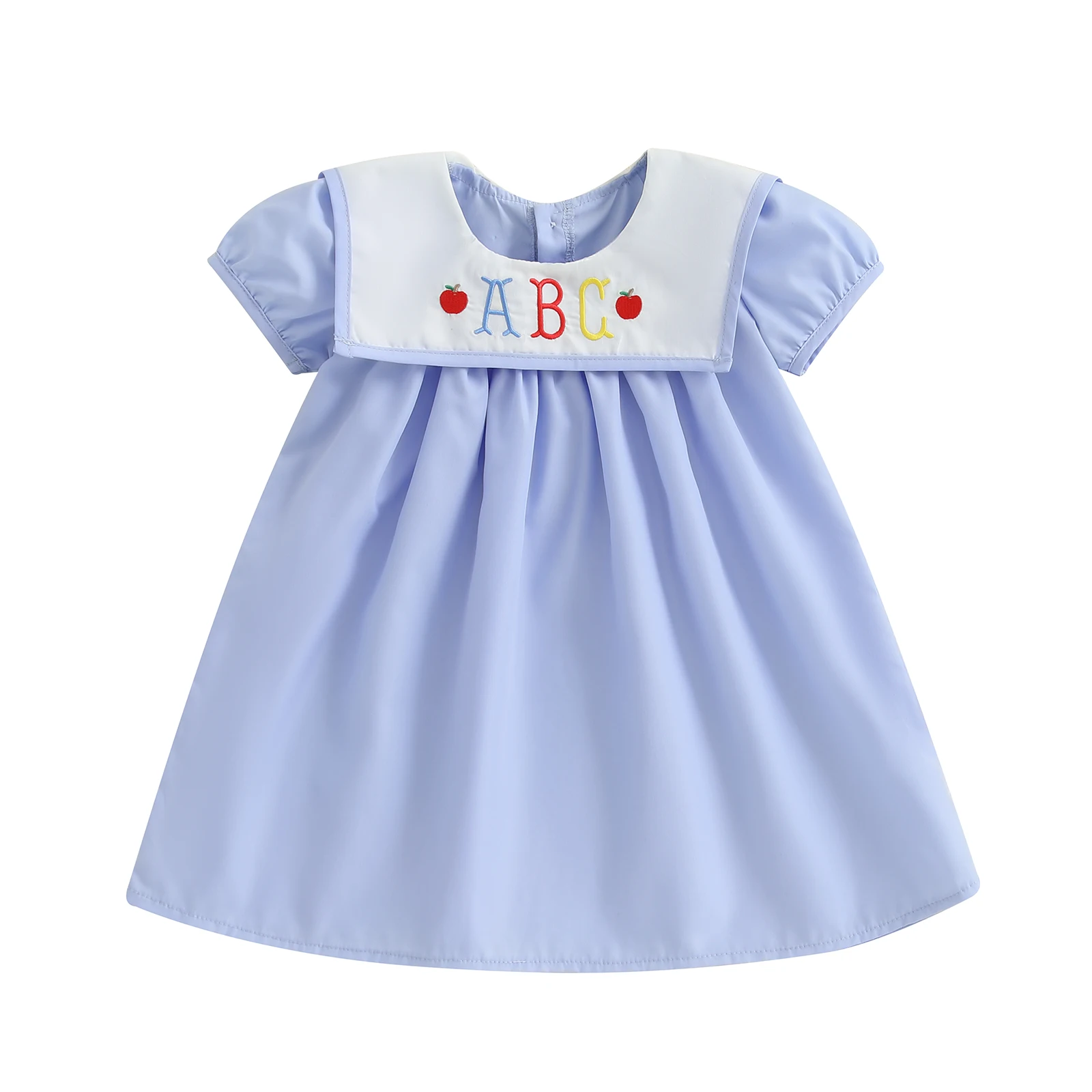 Girls Summer Dress with Floral Embroidery and Ruffle Sleeves Cute Back to School Dress for Toddler Girls Casual Dress for Kids
Girls Summer Dress with Floral Embroidery and Ruffle Sleeves Cute Back to School Dress for Toddler Girls Casual Dress for Kids