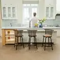 Swivel Bar Stools Set Of 3, 24 H Counter Height Stools For Home Kitchen Island, Brown
Swivel Bar Stools Set Of 3, 24 H Counter Height Stools For Home Kitchen Island, Brown