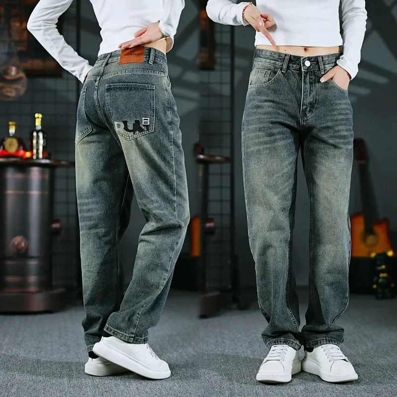 Мужские джинсы-харлан в стиле ретро с вышивкой, прямые, свободные, повседневные, из высококачественного хлопкового денима, осень-зима, новинка
Мужские джинсы-харлан в стиле ретро с вышивкой, прямые, свободные, повседневные, из высококачественного хлопкового денима, осень-зима, новинка