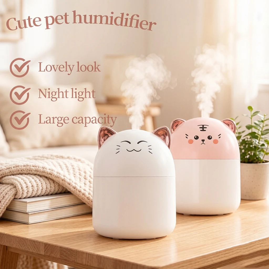 Cute Pet Humidifier Mini Office Desktop Air Conditioning Room Air Humidification Usb Small Household Heavy Fog Spray
Cute Pet Humidifier Mini Office Desktop Air Conditioning Room Air Humidification Usb Small Household Heavy Fog Spray