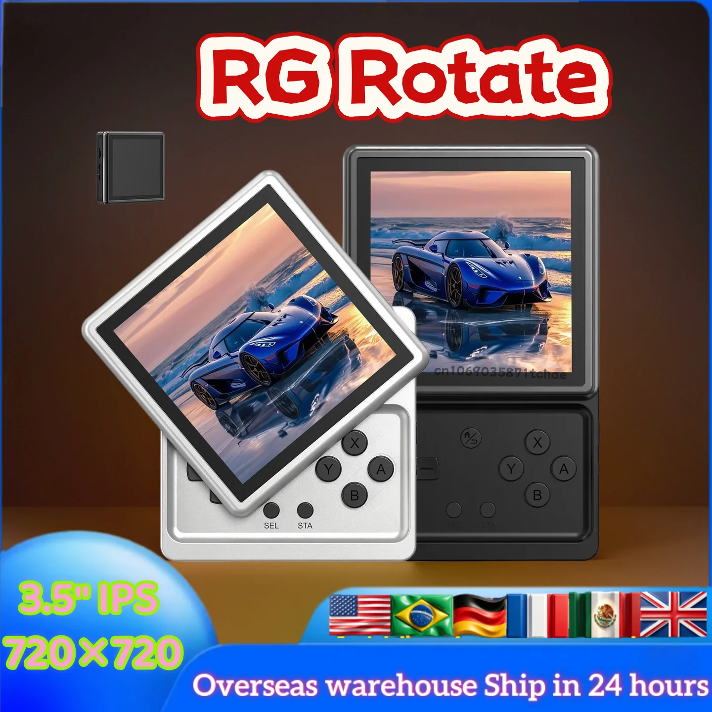 ANBERNIC RG Rotate Android Handheld Game Console 3.5" IPS 720×720 T618 Retro Gaming Emulator WiFi 3GB+32GB Portable Player
ANBERNIC RG Rotate Android Handheld Game Console 3.5" IPS 720×720 T618 Retro Gaming Emulator WiFi 3GB+32GB Portable Player
