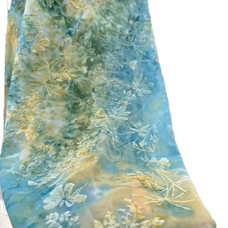 1yard Green Color Tie-dye Flocking Fabric Burnout Jacquard Velvet Cloth African Tulle Fabrics for DIY Sewing Clothing
1yard Green Color Tie-dye Flocking Fabric Burnout Jacquard Velvet Cloth African Tulle Fabrics for DIY Sewing Clothing