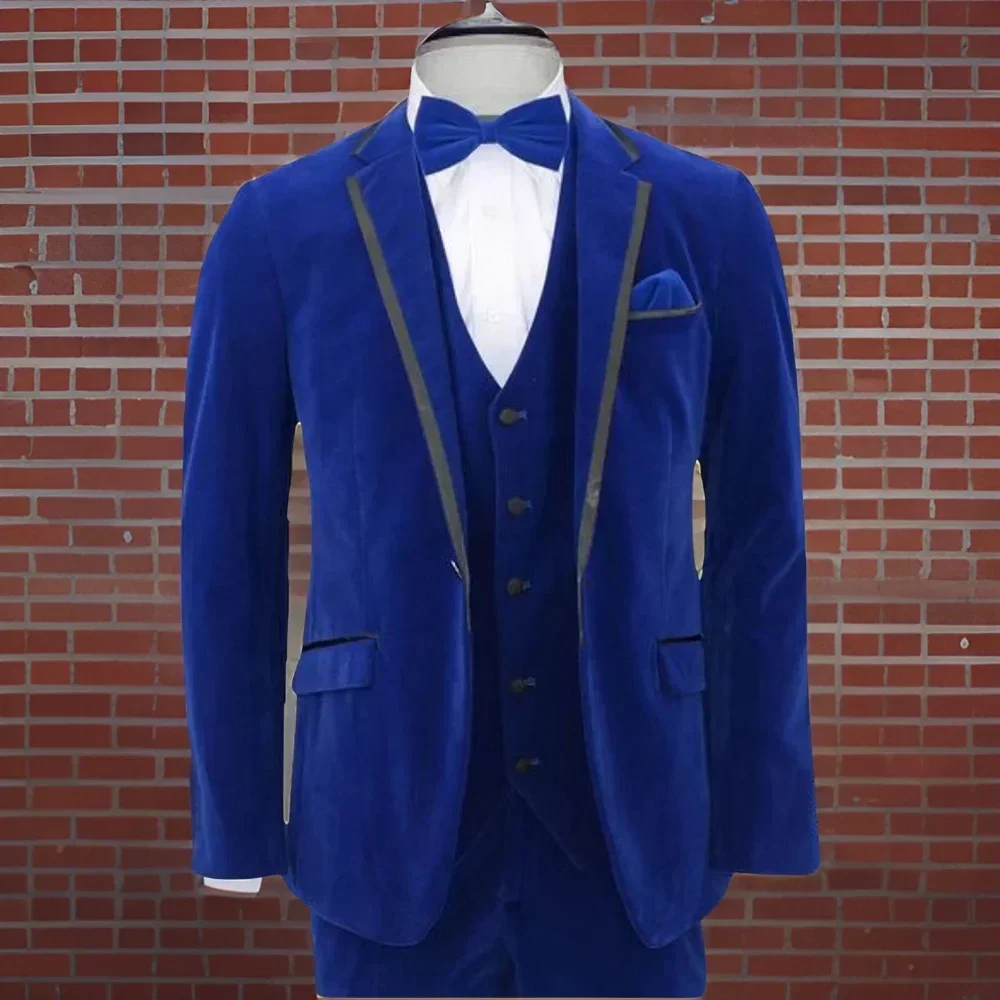 Slim Fit Wedding Suits For Men 3 Pcs Formal Business Wedding Tuxedo Groomsmen Velvet Smoking Jacket (Blazer + Pants)
Slim Fit Wedding Suits For Men 3 Pcs Formal Business Wedding Tuxedo Groomsmen Velvet Smoking Jacket (Blazer + Pants)