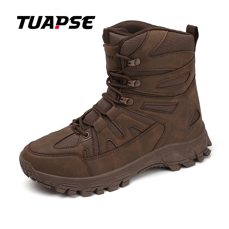 TUAPSE Men's Tactical Boots Autumn Winter Waterproof Shock Absorption Hunting Camping Survival Gear Outdoor Field Training
TUAPSE Men's Tactical Boots Autumn Winter Waterproof Shock Absorption Hunting Camping Survival Gear Outdoor Field Training