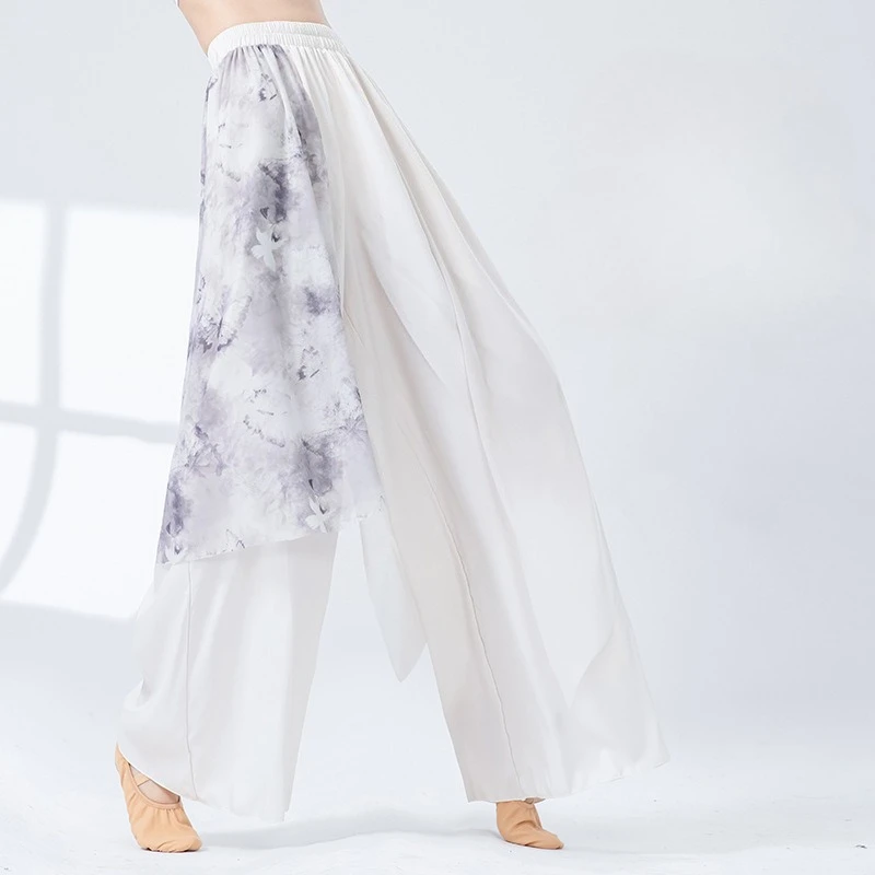 Classical Dance Pants for Women Ink-wash Painting Ethereal Flowing Pants Chinese Dance Practice Graceful Wide-leg Skirt Pants
Classical Dance Pants for Women Ink-wash Painting Ethereal Flowing Pants Chinese Dance Practice Graceful Wide-leg Skirt Pants
