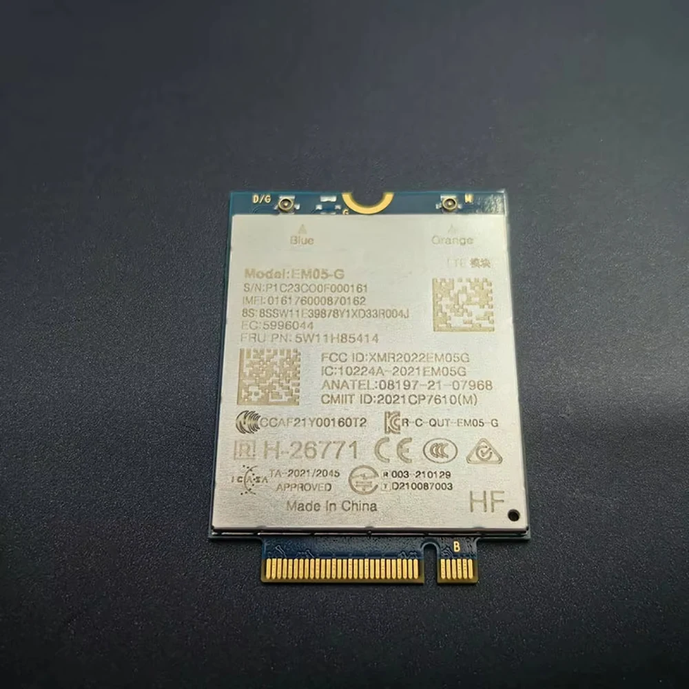Original Quectel EM05-G LTE Cat4 M.2 Module Kit With Antenna SIM Tray Bracket FRU 5W11H85414 For Thinkpad T16 P16s Gen2 Laptop
Original Quectel EM05-G LTE Cat4 M.2 Module Kit With Antenna SIM Tray Bracket FRU 5W11H85414 For Thinkpad T16 P16s Gen2 Laptop