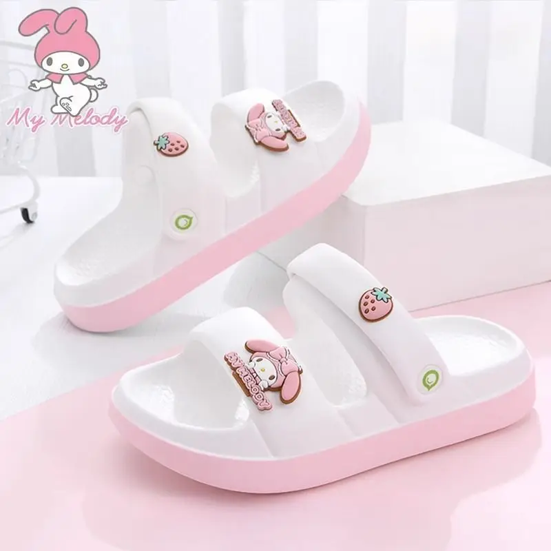 New Sanrio Hello Kitty EVA Soft Thick Soled Slippers Girl's Summer My Melody Cinnamoroll Wear Slippers Home Sandals Beach Shoes
New Sanrio Hello Kitty EVA Soft Thick Soled Slippers Girl's Summer My Melody Cinnamoroll Wear Slippers Home Sandals Beach Shoes