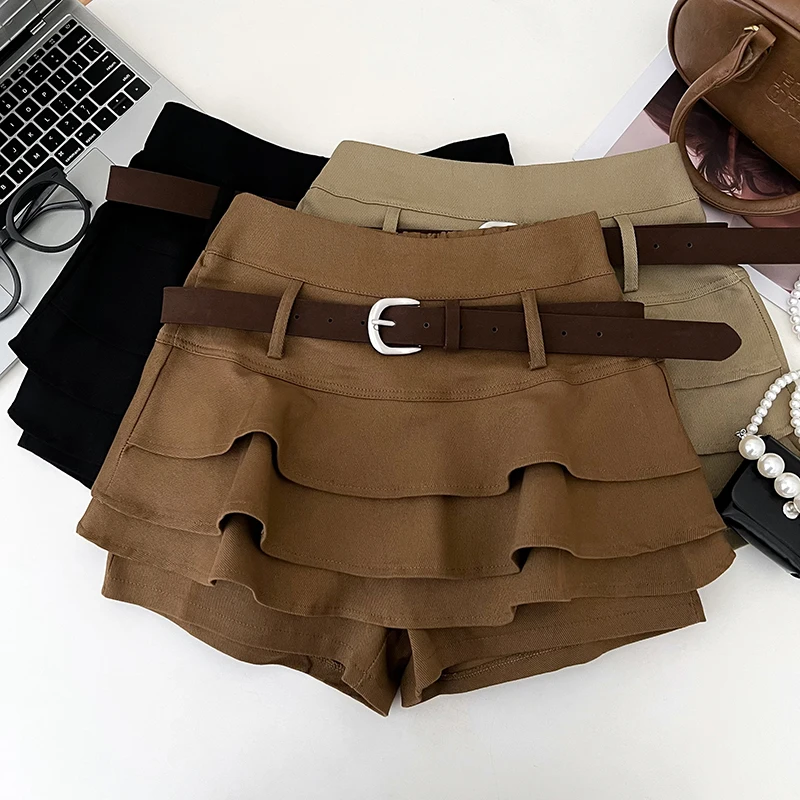 Tiered Ruffle Mini Skort with Belt Built-in Shorts High Waist A-line Short Skirts Women Teen-girl Summer Y2K Beach Vacation
Tiered Ruffle Mini Skort with Belt Built-in Shorts High Waist A-line Short Skirts Women Teen-girl Summer Y2K Beach Vacation