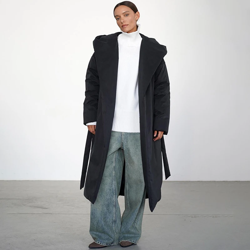 Tornova 2025 Winter New Long Cotton Overcoat Women's Casual High Street Belt Warm Hooded Cotton Clothing Quilted Jacket Cpat
Tornova 2025 Winter New Long Cotton Overcoat Women's Casual High Street Belt Warm Hooded Cotton Clothing Quilted Jacket Cpat