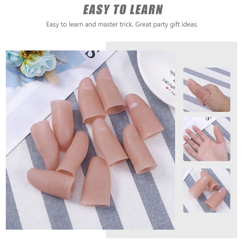 20pcs Simulation Finger Fake Thumb Tip Artificial Fingers Realistic Trick Vinyl Stage Show Prop Prank Toy
20pcs Simulation Finger Fake Thumb Tip Artificial Fingers Realistic Trick Vinyl Stage Show Prop Prank Toy