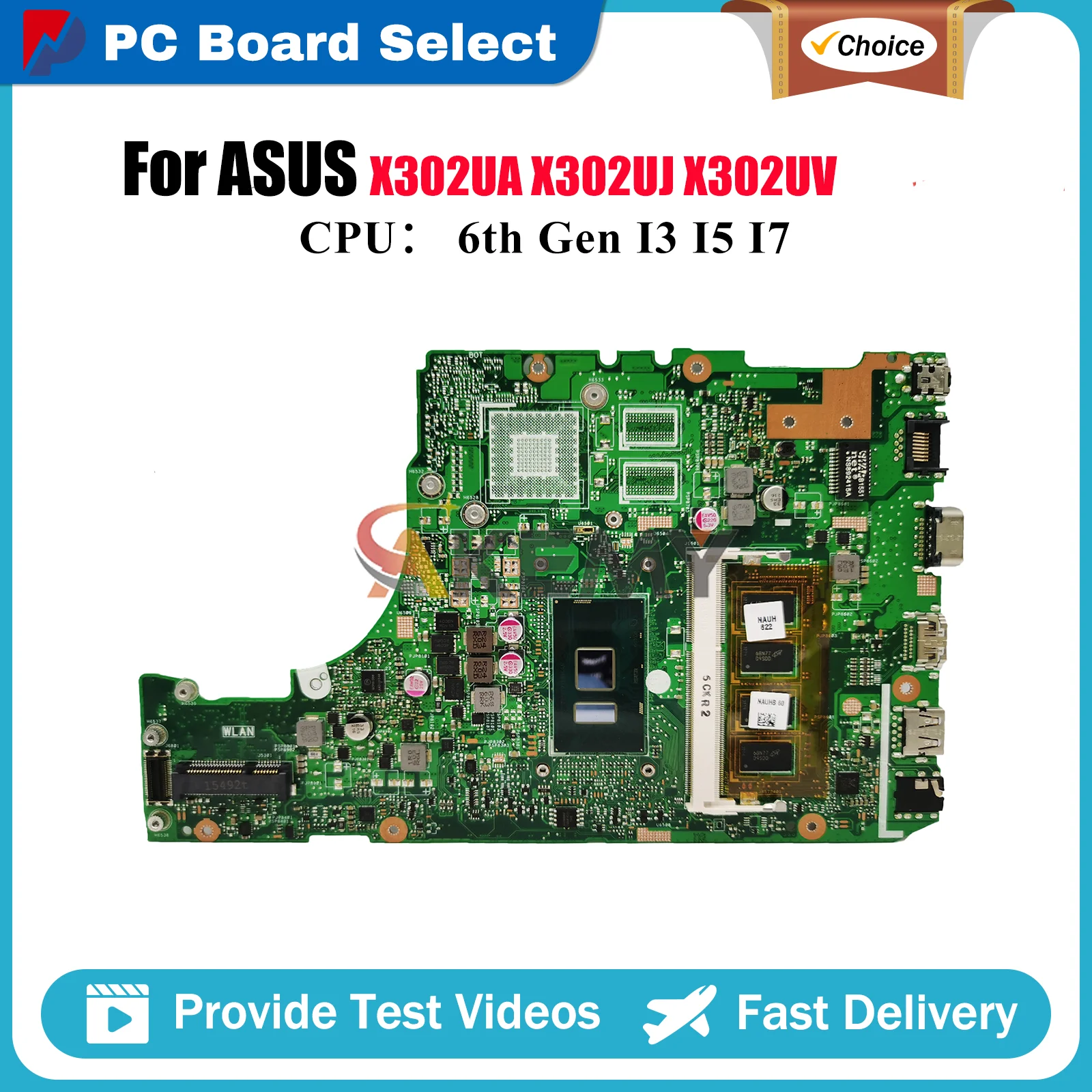 X302UA Laptop Motherboard For ASUS VivoBook X302UV X302U X302UJ X302UA Notebook Mainboard With I3 I5 I7 CPU 100% tests OK stk 
X302UA Laptop Motherboard For ASUS VivoBook X302UV X302U X302UJ X302UA Notebook Mainboard With I3 I5 I7 CPU 100% tests OK stk