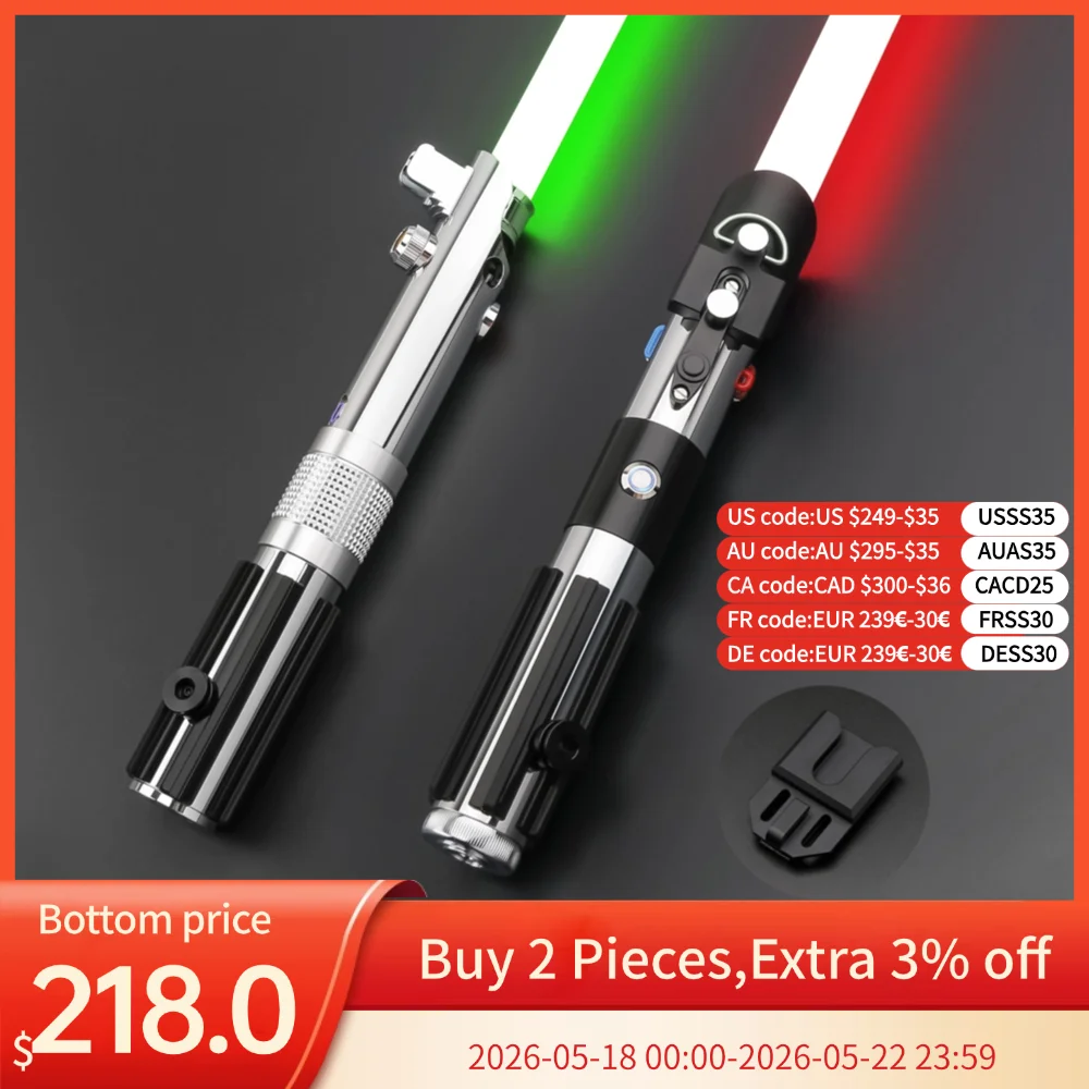 TXQ Series Anakin SE Proffie RGB Laser Pixel board Smooth Swing Metal Hilt With LED Strip Blade SDCard Skywalker Vader Cal
TXQ Series Anakin SE Proffie RGB Laser Pixel board Smooth Swing Metal Hilt With LED Strip Blade SDCard Skywalker Vader Cal