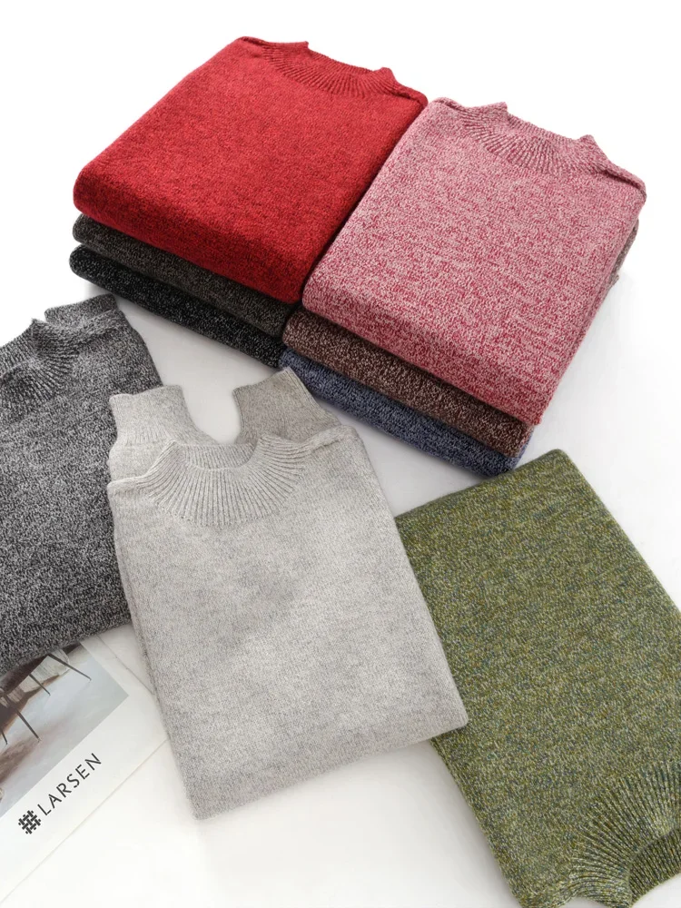 Women's pure wool sweater autumn and winter colored yarn knitted pullover skin-friendly fleece thick warm 100% wool knitwear top
Women's pure wool sweater autumn and winter colored yarn knitted pullover skin-friendly fleece thick warm 100% wool knitwear top