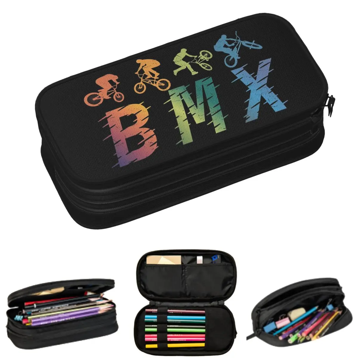 BMX Rider Mountain Bike Downhill Splash Pencil Cases for Student School Pen Box Pencil Bag Large Capacity Pencil Pouch
BMX Rider Mountain Bike Downhill Splash Pencil Cases for Student School Pen Box Pencil Bag Large Capacity Pencil Pouch