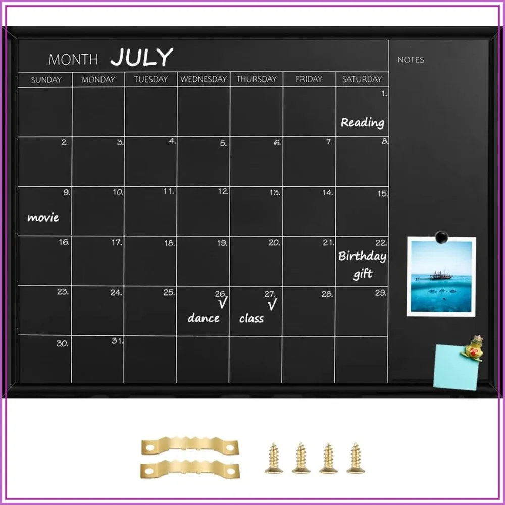 23.6x31.5" Calendar Chalkboard, Magnetic Surface, Black Frame, 6-Week Design, Hanging Board for Office, School, Home
23.6x31.5" Calendar Chalkboard, Magnetic Surface, Black Frame, 6-Week Design, Hanging Board for Office, School, Home