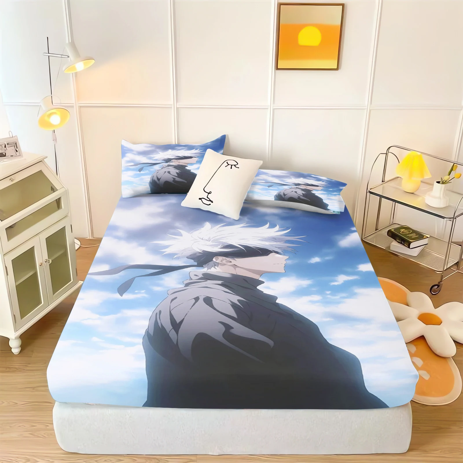 Hot-blooded Anime Fitted Sheet Gojo Satoru Children Cartoon Skin-Friendly Elastic Digital Sheets Soft Breathable Cute Printing
Hot-blooded Anime Fitted Sheet Gojo Satoru Children Cartoon Skin-Friendly Elastic Digital Sheets Soft Breathable Cute Printing