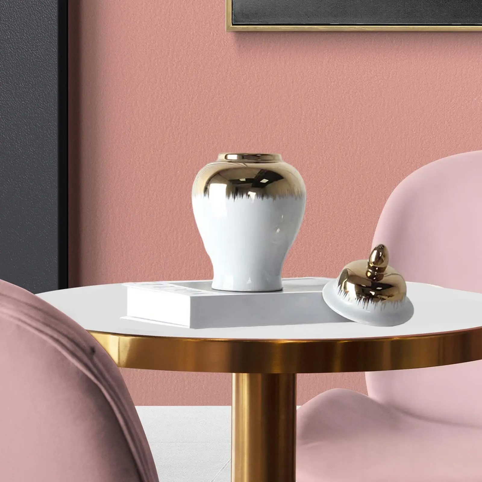 Китайская имбирная банка, традиционная керамическая ваза для коллекции, спальни, офиса
Китайская имбирная банка, традиционная керамическая ваза для коллекции, спальни, офиса