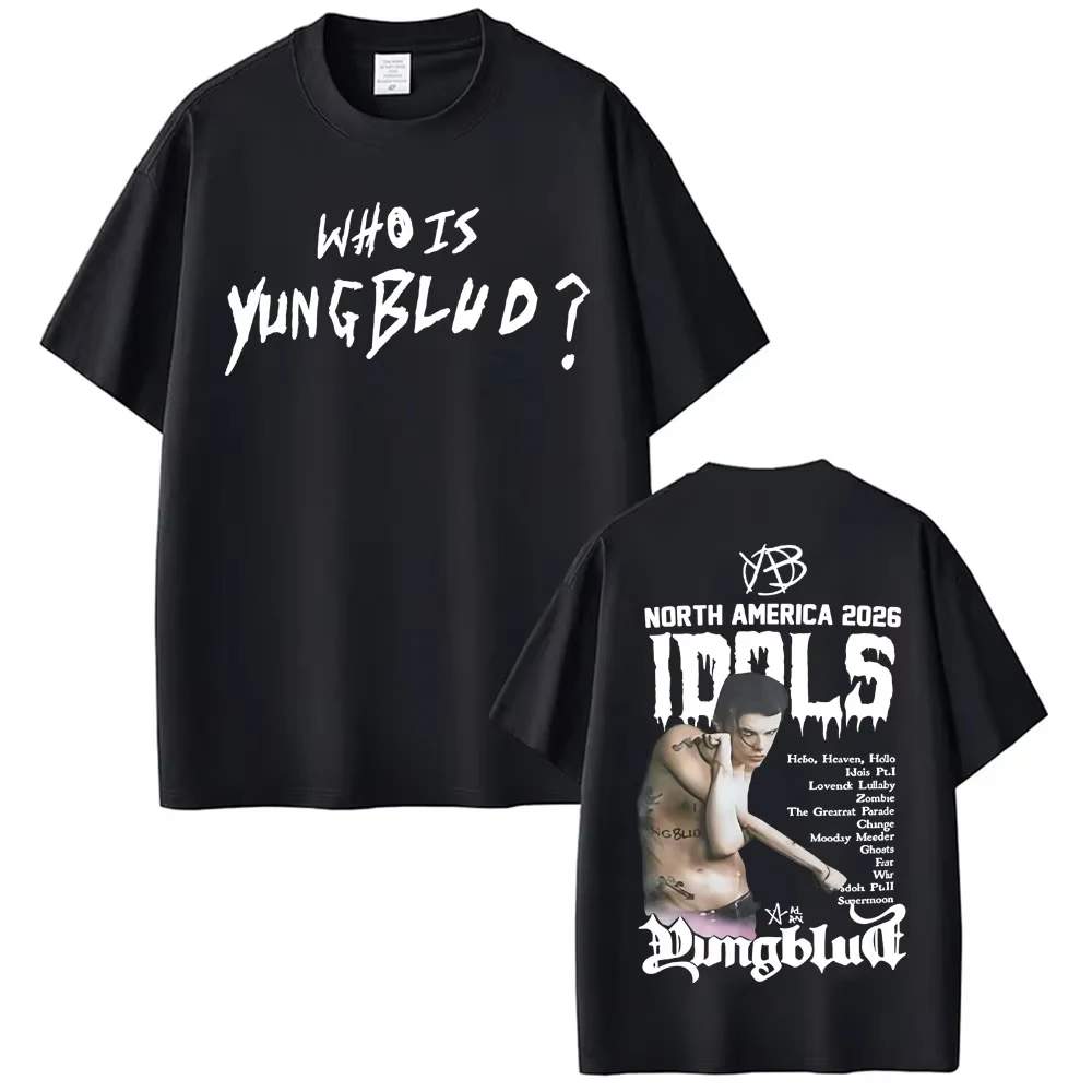 Yungblud North America 2026 Idols Tour T-Shirt Men Women Fashion Hip Hop Streetwear T Shirts Male Cotton Cozy Oversized T-shirts
Yungblud North America 2026 Idols Tour T-Shirt Men Women Fashion Hip Hop Streetwear T Shirts Male Cotton Cozy Oversized T-shirts